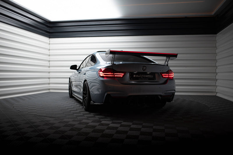 Maxton Design Carbon Spoiler With External Brackets Uprights + LED BMW 4 F32 / 4 F32 M-Pack Coupe