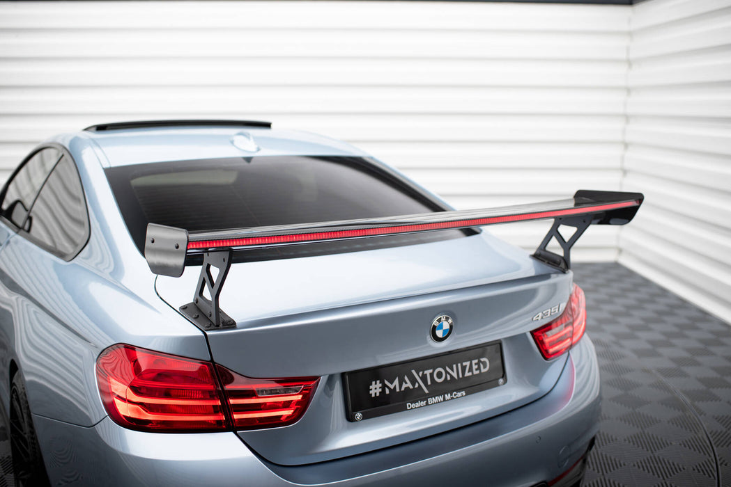 Maxton Design Carbon Spoiler With External Brackets Uprights + LED BMW 4 F32 / 4 F32 M-Pack Coupe