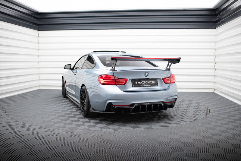 Maxton Design Carbon Spoiler With External Brackets Uprights + LED BMW 4 F32 / 4 F32 M-Pack Coupe