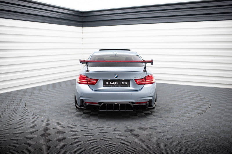 Maxton Design Carbon Spoiler With External Brackets Uprights + LED BMW 4 F32 / 4 F32 M-Pack Coupe