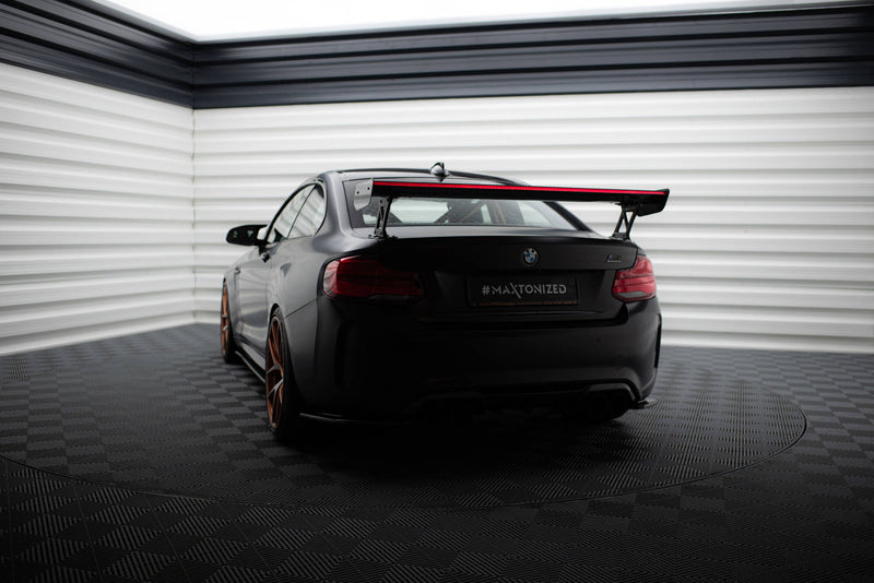 Maxton Design Carbon Spoiler With External Brackets Uprights + LED BMW M2 F87 / 2 / 2 M-Pack F22