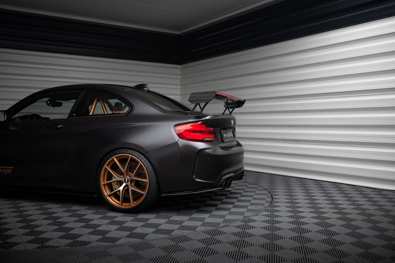 Maxton Design Carbon Spoiler With External Brackets Uprights + LED BMW M2 F87 / 2 / 2 M-Pack F22
