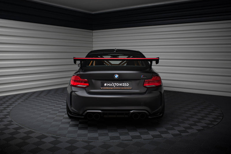 Maxton Design Carbon Spoiler With External Brackets Uprights + LED BMW M2 F87 / 2 / 2 M-Pack F22