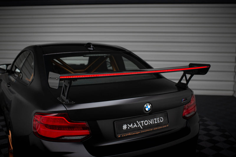 Maxton Design Carbon Spoiler With External Brackets Uprights + LED BMW M2 F87 / 2 / 2 M-Pack F22