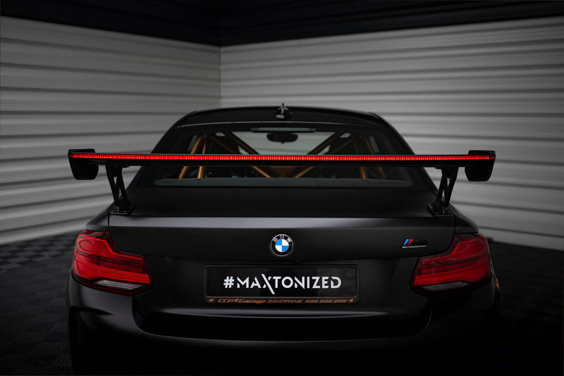 Maxton Design Carbon Spoiler With External Brackets Uprights + LED BMW M2 F87 / 2 / 2 M-Pack F22