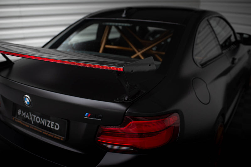 Maxton Design Carbon Spoiler With External Brackets Uprights + LED BMW M2 F87 / 2 / 2 M-Pack F22