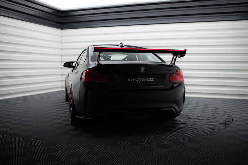 Maxton Design Carbon Spoiler With External Brackets Uprights + LED BMW M2 F87 / 2 / 2 M-Pack F22
