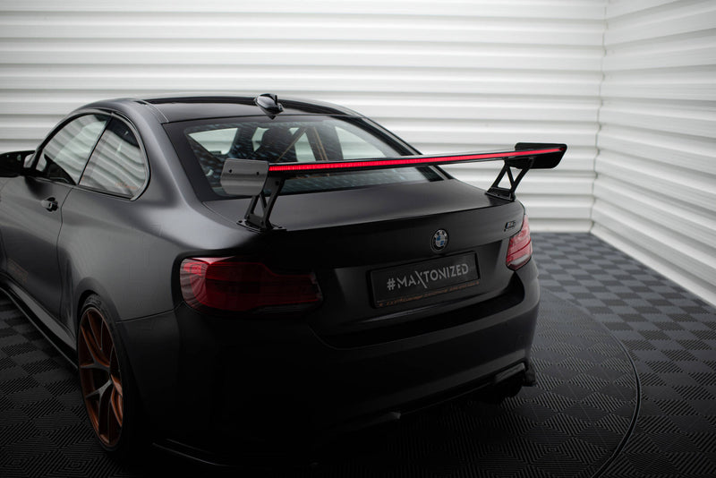 Maxton Design Carbon Spoiler With External Brackets Uprights + LED BMW M2 F87 / 2 / 2 M-Pack F22