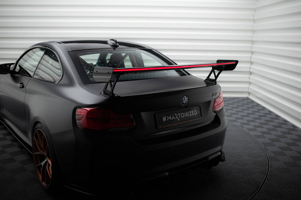 Maxton Design Carbon Spoiler With External Brackets Uprights + LED BMW M2 F87 / 2 / 2 M-Pack F22