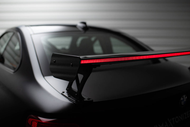 Maxton Design Carbon Spoiler With External Brackets Uprights + LED BMW M2 F87 / 2 / 2 M-Pack F22