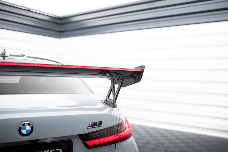 Maxton Design Carbon Spoiler With External Brackets Uprights + LED BMW M3 G80 / M340i G20 / 3 M-Pack G20 / 3 Standard G20