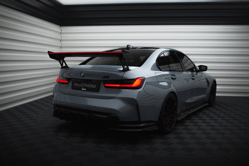 Maxton Design Carbon Spoiler With External Brackets Uprights + LED BMW M3 G80 / M340i G20 / 3 M-Pack G20 / 3 Standard G20