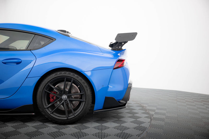 Maxton Design Carbon Spoiler With External Brackets Uprights + LED Toyota Supra Mk5