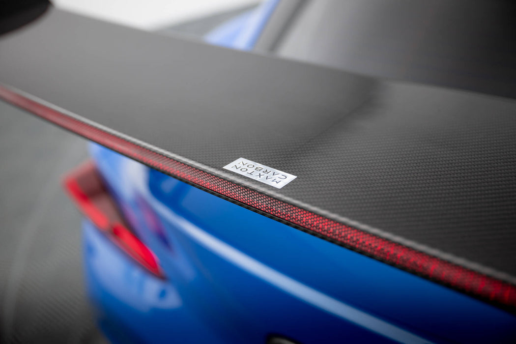 Maxton Design Carbon Spoiler With External Brackets Uprights + LED Toyota Supra Mk5