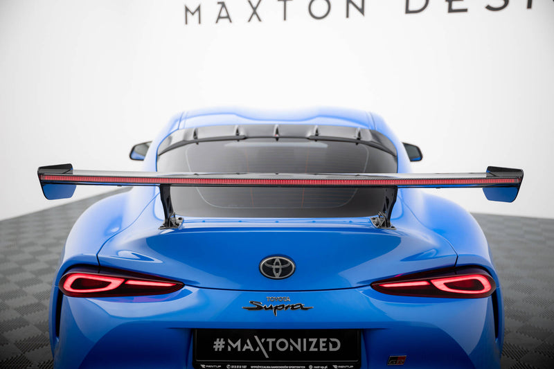 Maxton Design Carbon Spoiler With External Brackets Uprights + LED Toyota Supra Mk5