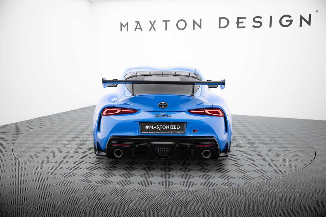 Maxton Design Carbon Spoiler With External Brackets Uprights  Toyota Supra Mk5