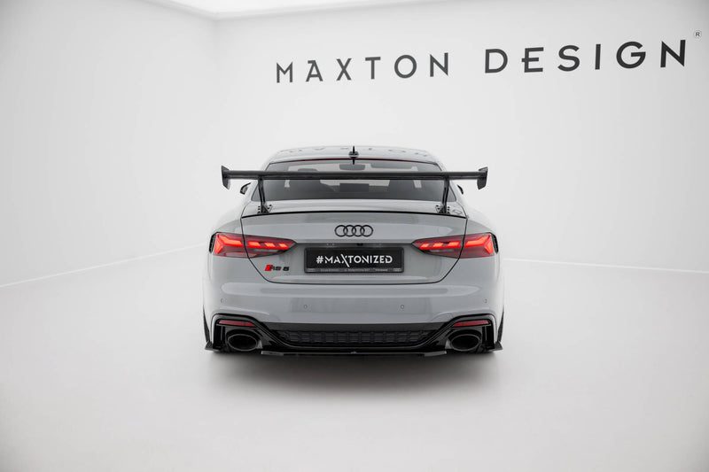 Maxton Design Carbon Spoiler With External Brackets Uprights  V.1 Audi A5 / A5 S-Line / S5 / RS5 Coupe F5 / F5 Facelift