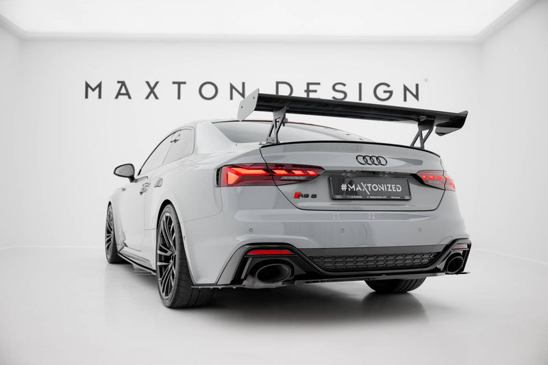 Maxton Design Carbon Spoiler With External Brackets Uprights  V.1 Audi A5 / A5 S-Line / S5 / RS5 Coupe F5 / F5 Facelift
