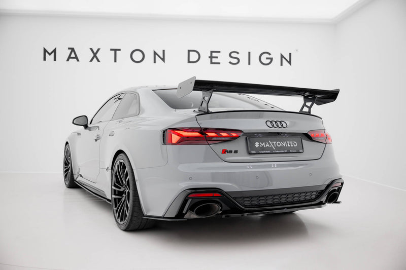 Maxton Design Carbon Spoiler With External Brackets Uprights V.2 Audi A5 / A5 S-Line / S5 / RS5 Coupe F5 / F5 Facelift