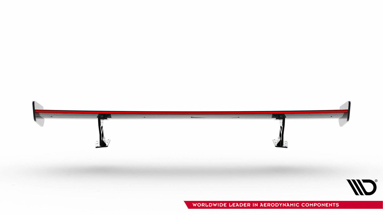 Maxton Design Carbon Spoiler With External Brackets Uprights V.2 + LED Audi A5 / A5 S-Line / S5 / RS5 Coupe F5 / F5 Facelift