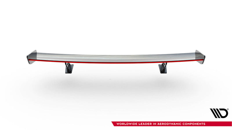 Maxton Design Carbon Spoiler With External Brackets Uprights V.2 + LED Audi A5 / A5 S-Line / S5 / RS5 Coupe F5 / F5 Facelift