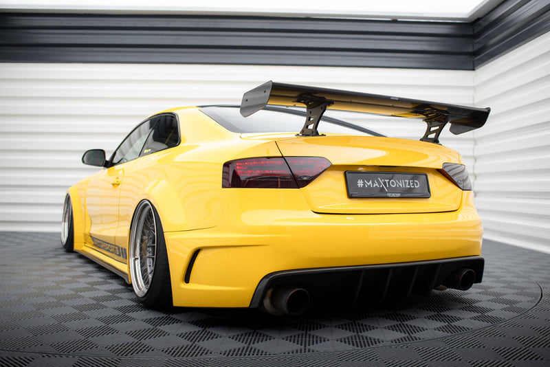 Maxton Design Carbon Spoiler With Internal Brackets Uprights  Audi A5 Coupe 8T