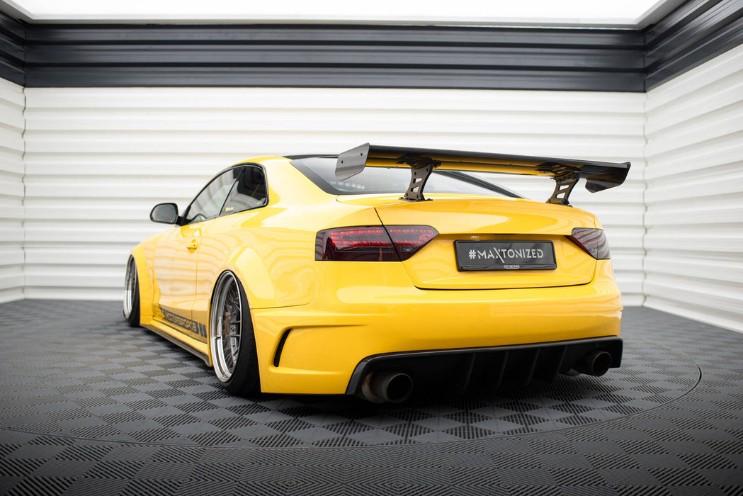 Maxton Design Carbon Spoiler With Internal Brackets Uprights  Audi A5 Coupe 8T