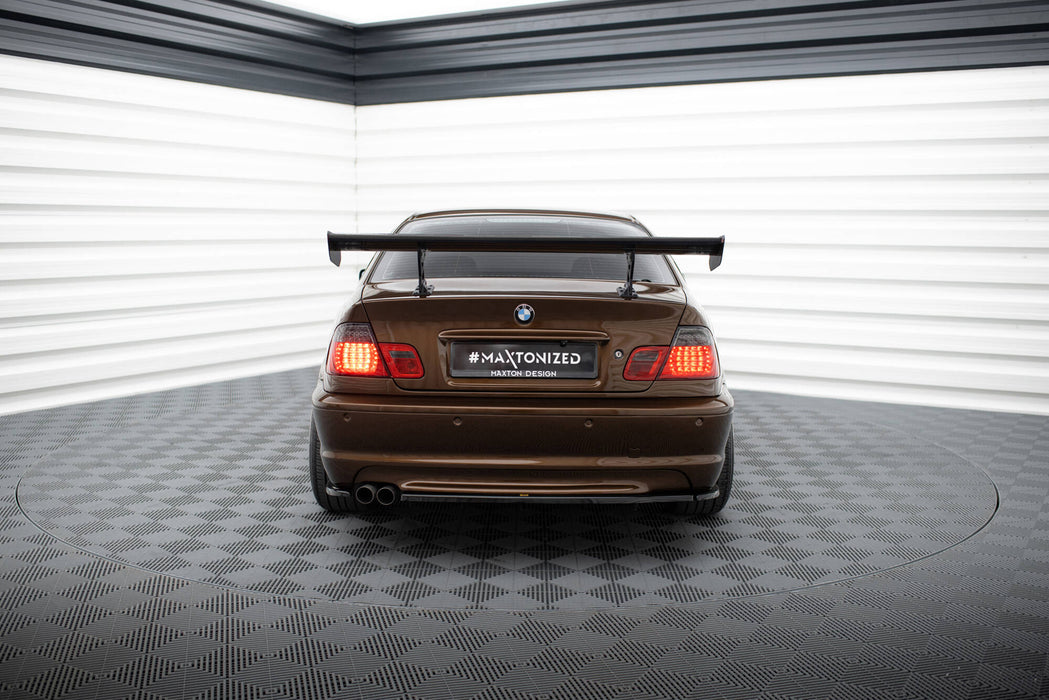 Maxton Design Carbon Spoiler With Internal Brackets Uprights  BMW 3 Coupe E46