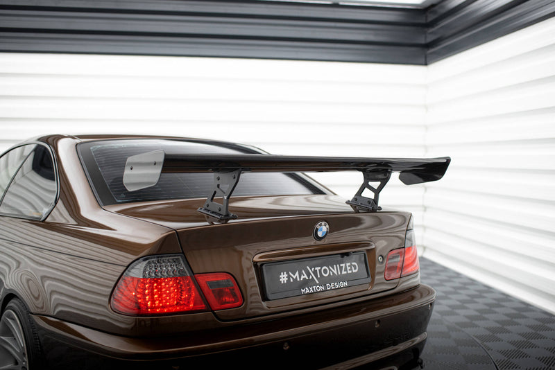 Maxton Design Carbon Spoiler With Internal Brackets Uprights  BMW 3 Coupe E46