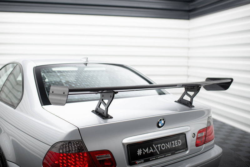 Maxton Design Carbon Spoiler With Internal Brackets Uprights  BMW 3 Coupe E46