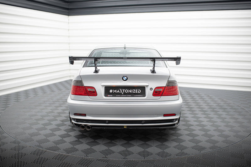 Maxton Design Carbon Spoiler With Internal Brackets Uprights  BMW 3 Coupe E46
