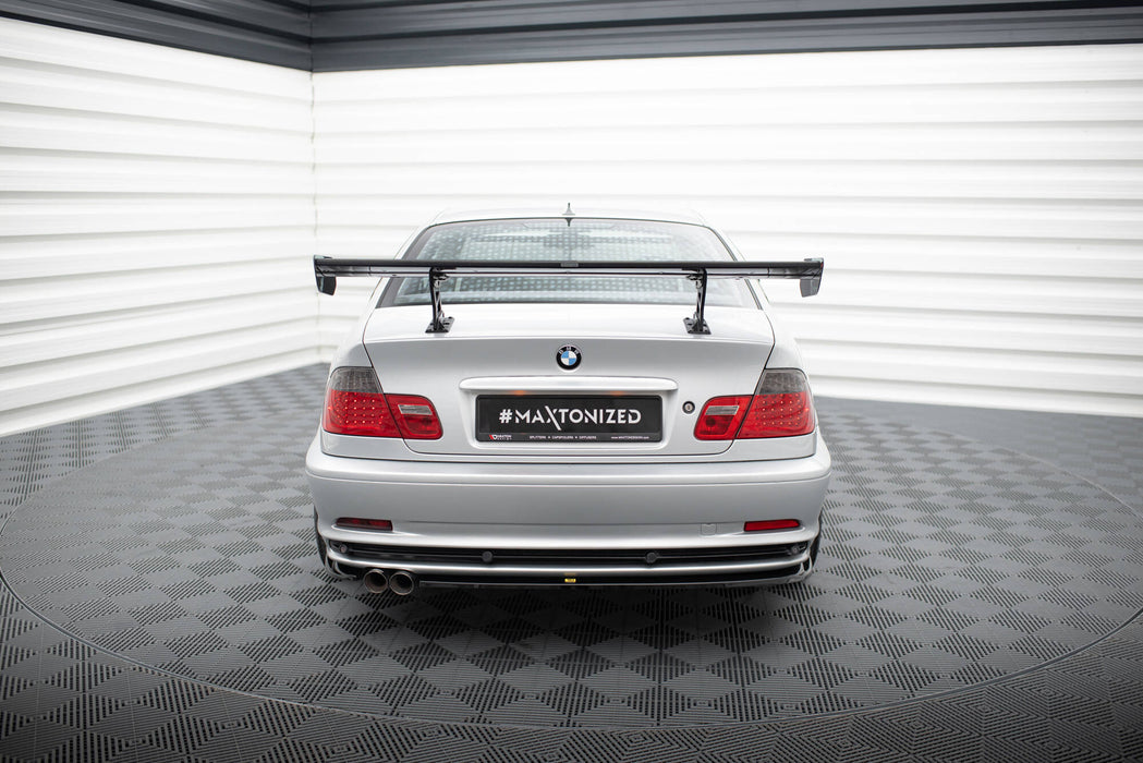 Maxton Design Carbon Spoiler With Internal Brackets Uprights  BMW 3 Coupe E46