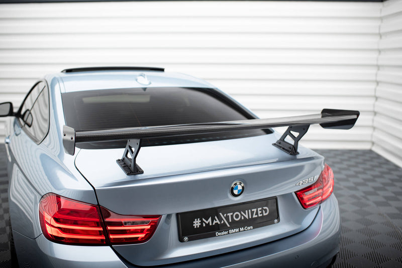 Maxton Design Carbon Spoiler With Internal Brackets Uprights  BMW 4 F32 / 4 F32 M-Pack Coupe