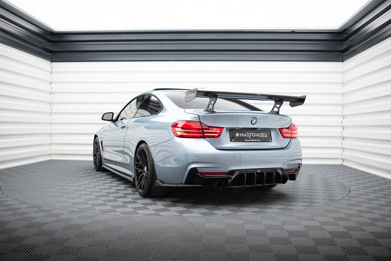 Maxton Design Carbon Spoiler With Internal Brackets Uprights  BMW 4 F32 / 4 F32 M-Pack Coupe