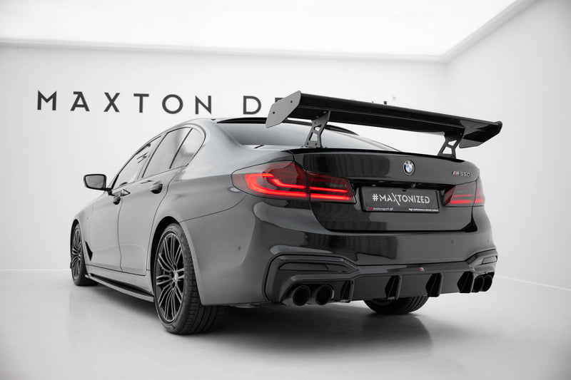 Maxton Design Carbon Spoiler With Internal Brackets Uprights BMW 5 / M5 Sedan G30 / F90