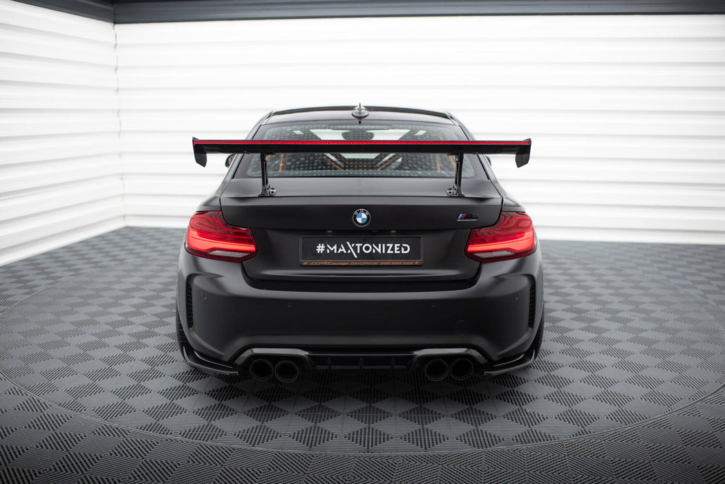 Maxton Design Carbon Spoiler With Internal Brackets Uprights  BMW M2 F87 / 2 / 2 M-Pack F22