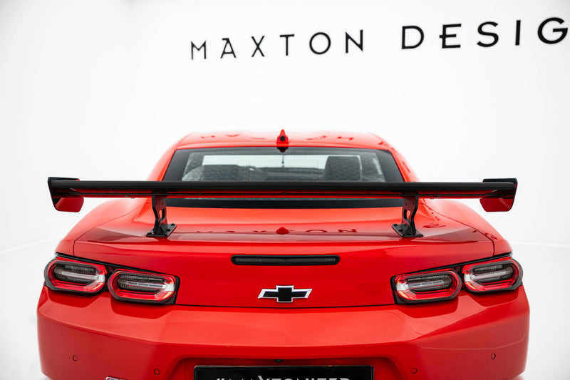 Maxton Design Carbon Spoiler With Internal Brackets Uprights Chevrolet Camaro SS Mk6 Facelift