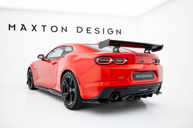 Maxton Design Carbon Spoiler With Internal Brackets Uprights Chevrolet Camaro SS Mk6 Facelift