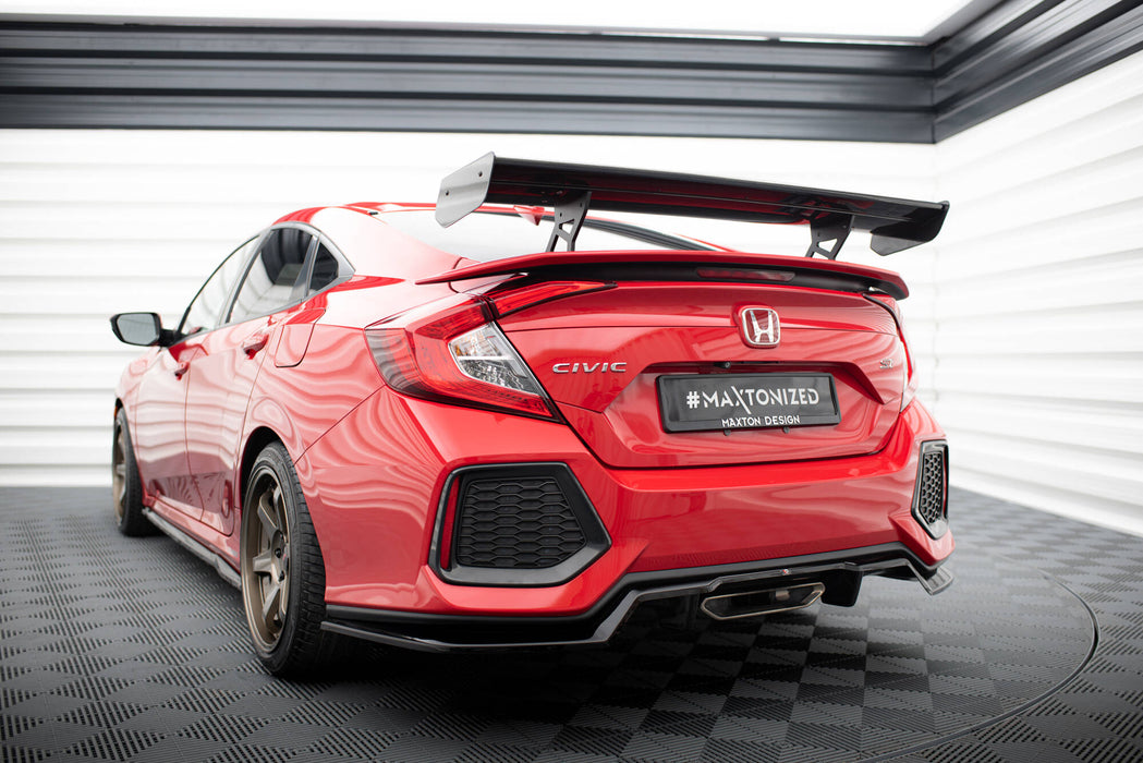 Maxton Design Carbon Spoiler With Internal Brackets Uprights Honda Civic SI Mk10