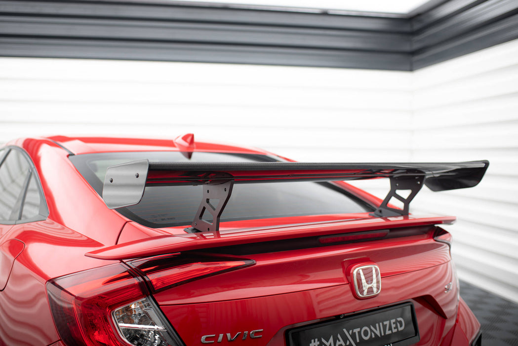 Maxton Design Carbon Spoiler With Internal Brackets Uprights Honda Civic SI Mk10