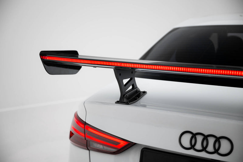 Maxton Design Carbon Spoiler With Internal Brackets Uprights + LED Audi A3 / A3 S-Line / S3 / RS3 Sedan 8V / 8V Facelift