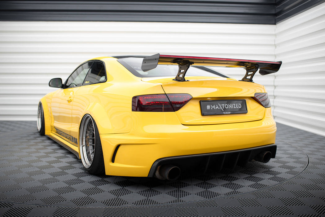 Maxton Design Carbon Spoiler With Internal Brackets Uprights + LED Audi A5 Coupe 8T