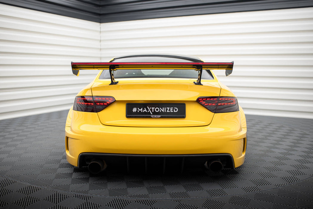 Maxton Design Carbon Spoiler With Internal Brackets Uprights + LED Audi A5 Coupe 8T