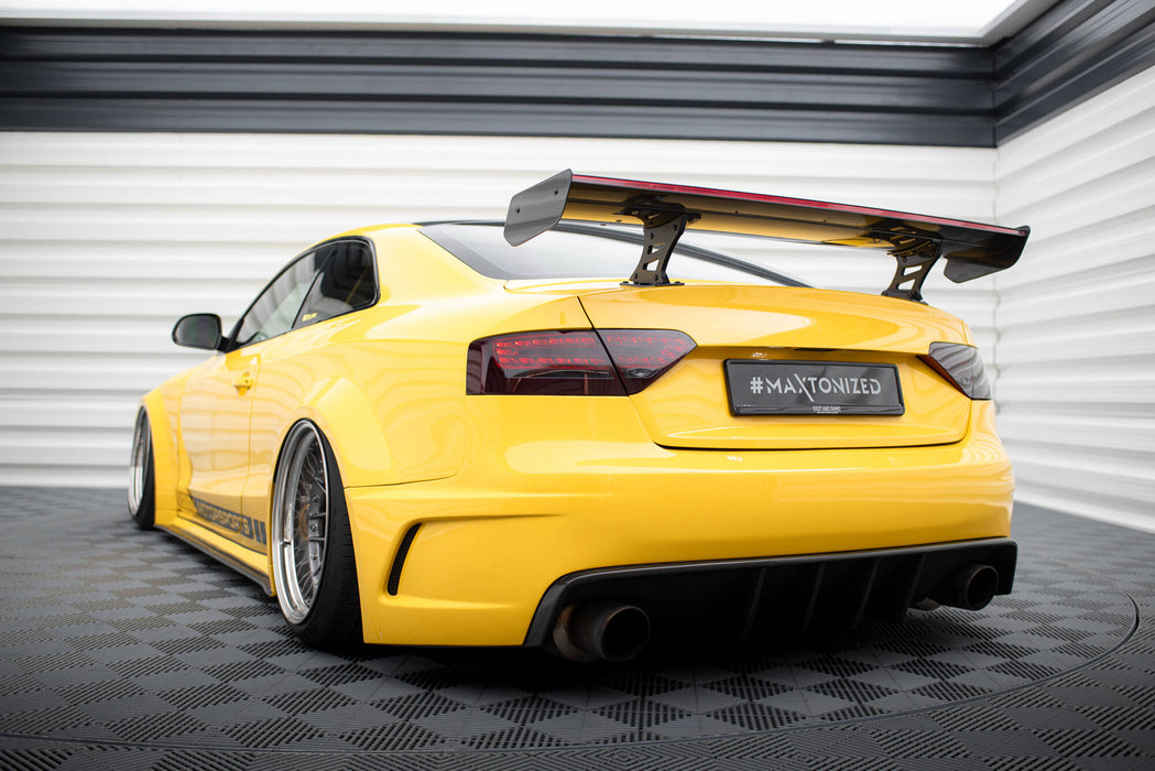 Maxton Design Carbon Spoiler With Internal Brackets Uprights + LED Audi A5 Coupe 8T