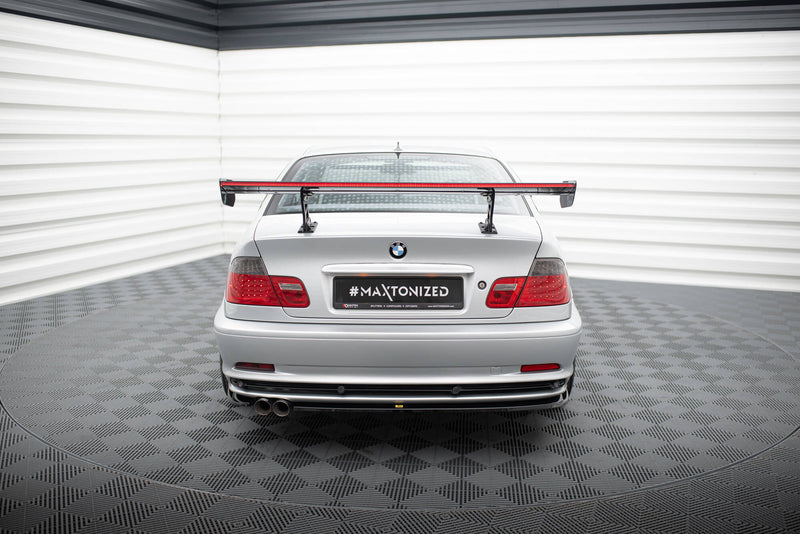 Maxton Design Carbon Spoiler With Internal Brackets Uprights + LED BMW 3 Coupe E46