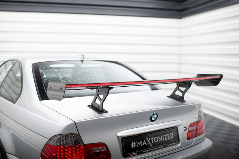 Maxton Design Carbon Spoiler With Internal Brackets Uprights + LED BMW 3 Coupe E46