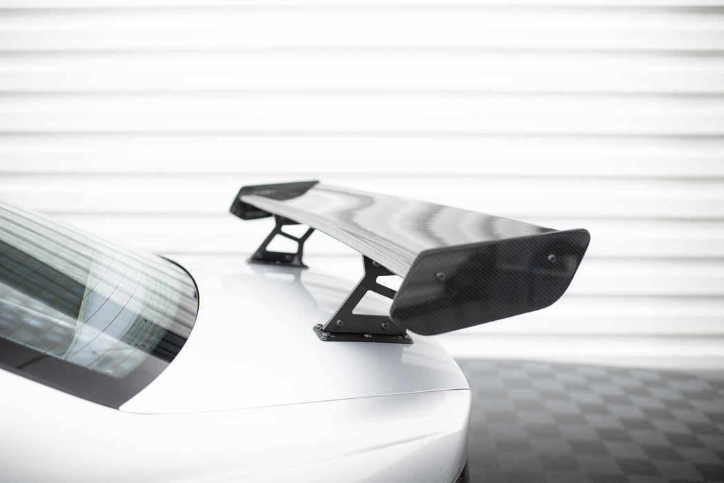 Maxton Design Carbon Spoiler With Internal Brackets Uprights + LED BMW 3 Coupe E46