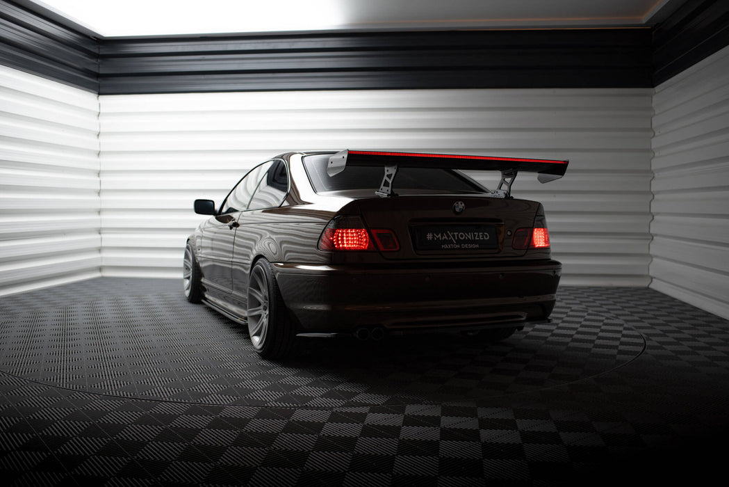 Maxton Design Carbon Spoiler With Internal Brackets Uprights + LED BMW 3 Coupe E46