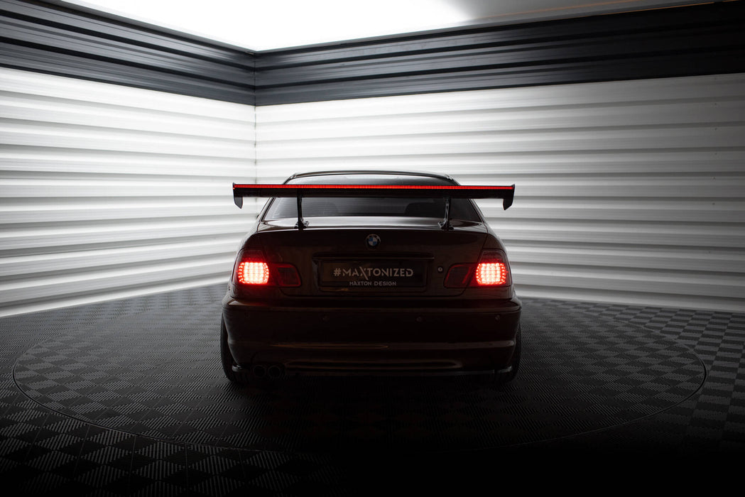 Maxton Design Carbon Spoiler With Internal Brackets Uprights + LED BMW 3 Coupe E46