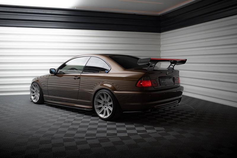 Maxton Design Carbon Spoiler With Internal Brackets Uprights + LED BMW 3 Coupe E46